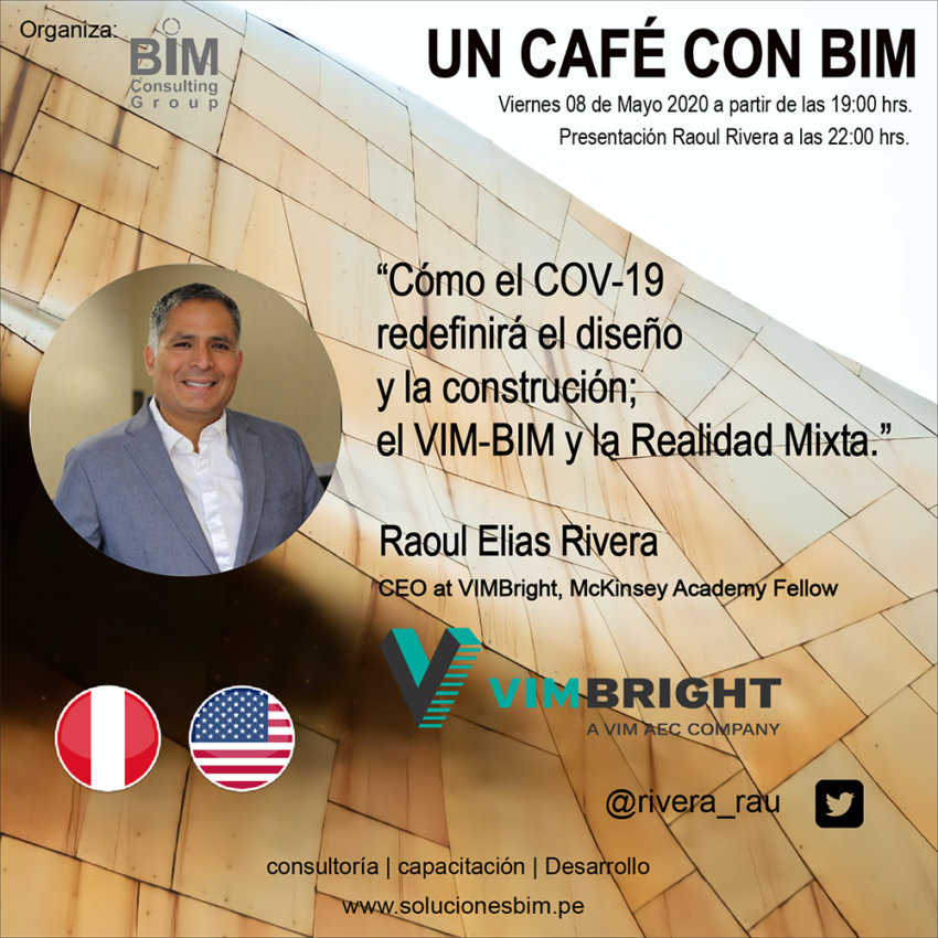 Raúl Rivera, CEO de VimBright expone en Webinar Internacional sobre BIM